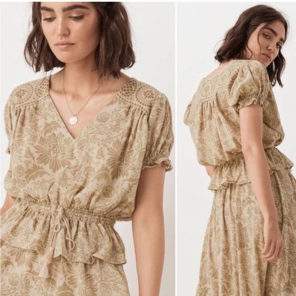 Spell and the Gypsy Lioness Cap Sleeve top peplum babydoll floral paisley XL - Picture 14 of 14